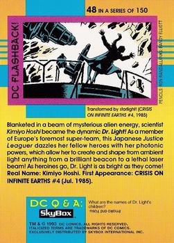 1993 SkyBox DC Cosmic Teams #48 Dr. Light Back