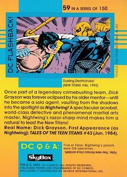 1993 SkyBox DC Cosmic Teams #59 Nightwing Back