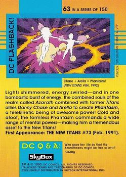 1993 SkyBox DC Cosmic Teams #63 Phantasm Back