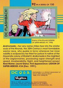 1993 SkyBox DC Cosmic Teams #92 Andromeda Back