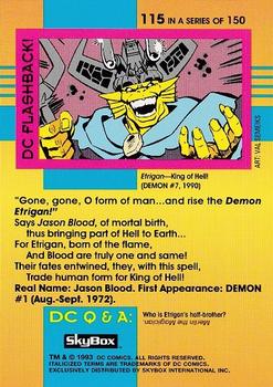 1993 SkyBox DC Cosmic Teams #115 The Demon Back