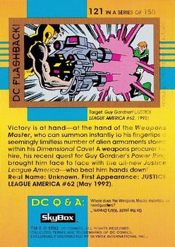 1993 SkyBox DC Cosmic Teams #121 Weapons Master Back