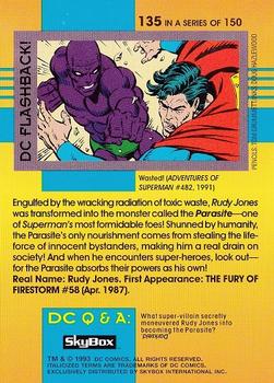 1993 SkyBox DC Cosmic Teams #135 Parasite Back