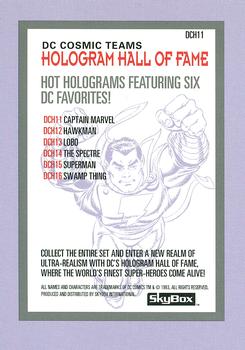 1993 SkyBox DC Cosmic Teams - Holograms  #DCH11 Captain Marvel Back