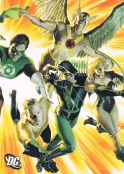 2007 Rittenhouse DC Legacy - DC Gallery #AR5 Green Lantern / Aquaman/ Hawkman/ Green Arrow/ Black Canary Front