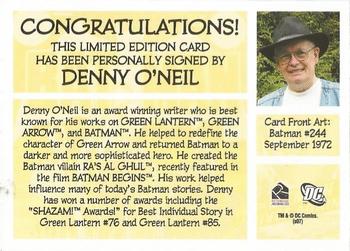 2007 Rittenhouse DC Legacy - Incentives #NNO Denny O'Neil Back