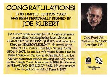 2007 Rittenhouse DC Legacy - Incentives #NNO Joe Kubert Back