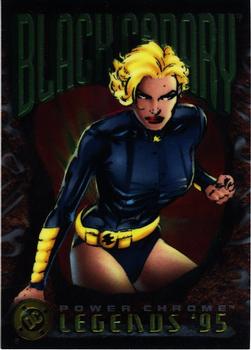 1995 SkyBox DC Power Chrome Legends '95 #41 Black Canary Front