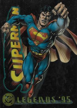 1995 SkyBox DC Power Chrome Legends '95 #1 Superman Front
