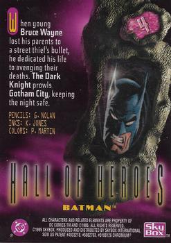 1995 SkyBox DC Power Chrome Legends '95 #4 Batman Back