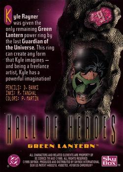 1995 SkyBox DC Power Chrome Legends '95 #9 Green Lantern Back