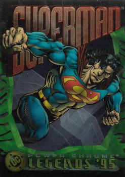 1995 SkyBox DC Power Chrome Legends '95 #10 Superman Front