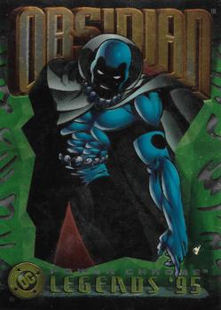 1995 SkyBox DC Power Chrome Legends '95 #15 Obsidian Front