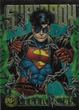 1995 SkyBox DC Power Chrome Legends '95 #21 Superboy Front