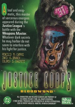 1995 SkyBox DC Power Chrome Legends '95 #31 Bloodwynd Back