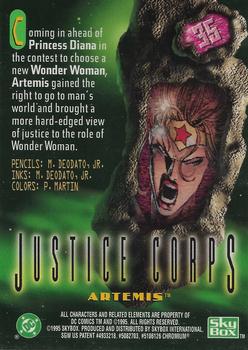 1995 SkyBox DC Power Chrome Legends '95 #35 Artemis Back
