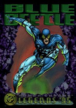 1995 SkyBox DC Power Chrome Legends '95 #67 Blue Beetle Front