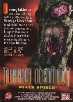 1995 SkyBox DC Power Chrome Legends '95 #93 Black Spider Back