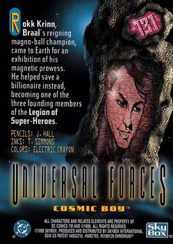1995 SkyBox DC Power Chrome Legends '95 #131 Cosmic Boy Back