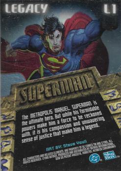 1995 SkyBox DC Power Chrome Legends '95 - Legacy #L1 Superman Back