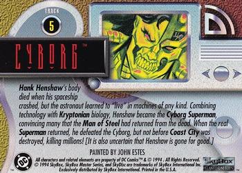 1994 SkyBox DC Master Series #5 Cyborg Back