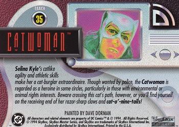 1994 SkyBox DC Master Series #35 Catwoman Back