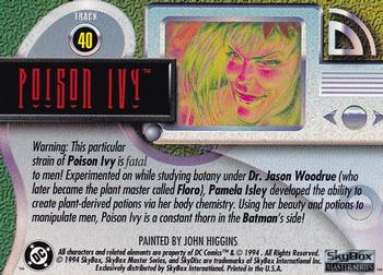 1994 SkyBox DC Master Series #40 Poison Ivy Back