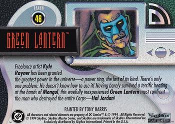 1994 SkyBox DC Master Series #46 Green Lantern Back