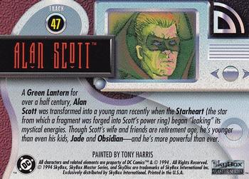 1994 SkyBox DC Master Series #47 Alan Scott Back