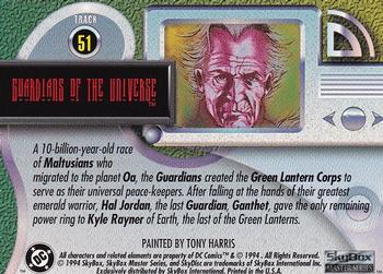 1994 SkyBox DC Master Series #51 Guardians of the Universe Back