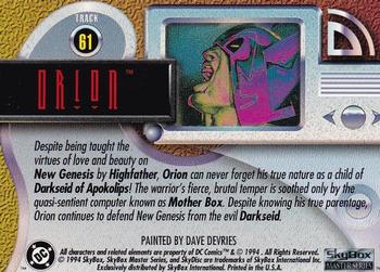 1994 SkyBox DC Master Series #61 Orion Back