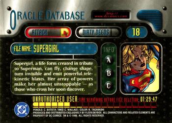 1996 SkyBox DC Outburst: Firepower #18 Supergirl Back