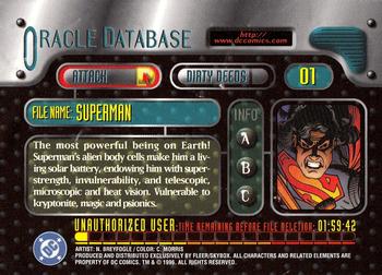1996 SkyBox DC Outburst: Firepower #1 Superman Back