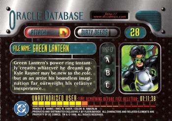 1996 SkyBox DC Outburst: Firepower #28 Green Lantern Back