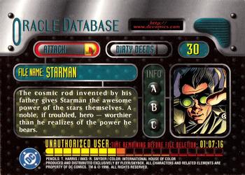 1996 SkyBox DC Outburst: Firepower #30 Starman Back