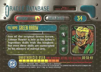 1996 SkyBox DC Outburst: Firepower #34 Green Arrow Back