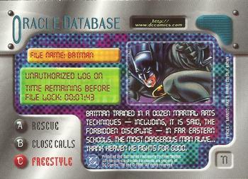 1996 SkyBox DC Outburst: Firepower #77 Batman Back