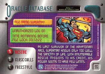 1996 SkyBox DC Outburst: Firepower #55 Superman Back