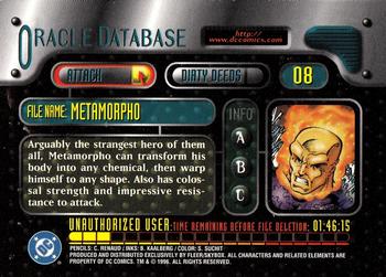 1996 SkyBox DC Outburst: Firepower #8 Metamorpho Back