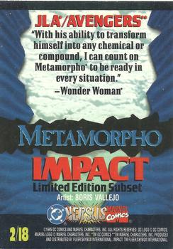 1995 Fleer DC vs. Marvel Comics - Impact #I2 Metamorpho Back