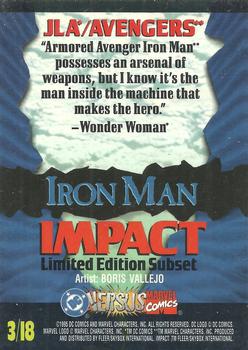 1995 Fleer DC vs. Marvel Comics - Impact #I3 Iron Man Back