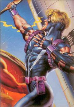 1995 Fleer DC vs. Marvel Comics - Impact #I9 Hawkeye Front