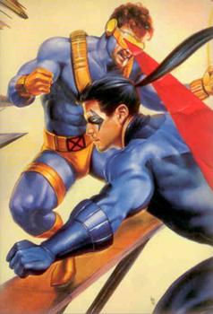 1995 Fleer DC vs. Marvel Comics - Impact #I14 Cyclops / Nightwing Front