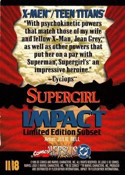 1995 Fleer DC vs. Marvel Comics - Impact #I11 Supergirl Back