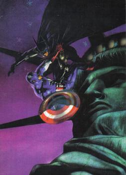 1995 Fleer DC vs. Marvel Comics - Holo F/X #3 Captain America vs. Batman Front