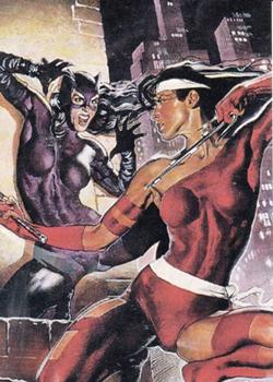 1995 Fleer DC vs. Marvel Comics - Holo F/X #4 Catwoman vs. Elektra Front
