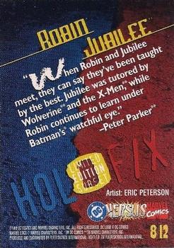 1995 Fleer DC vs. Marvel Comics - Holo F/X #8 Robin vs. Jubilee Back