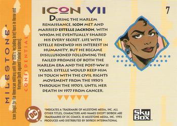 1993 SkyBox Milestone: The Dakota Universe #7 Icon VII Back