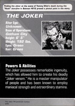 2006 DC Direct Who's Who #NNO1-5 Joker Back