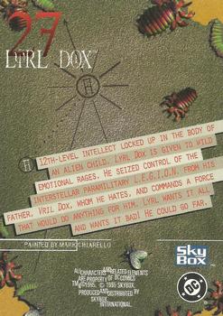 1995 SkyBox DC Villains: Dark Judgment #27 Lyrl Dox Back